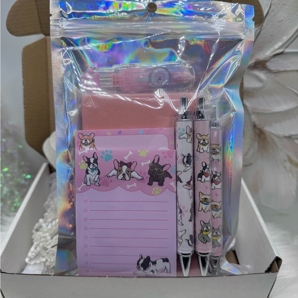 Dog theme Bookish Notebook Bundle with Dog theme pens in Pink - Picture 3 of 8